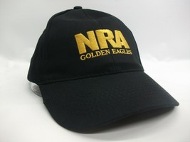 NRA Golden Eagles USA Flag Hat Black Hook Loop Baseball Cap - £15.63 GBP