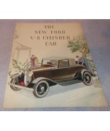 Original Full New Ford V-8 Cylinder Car Auto Brochure ca 1932 No Reprint - €21,83 EUR