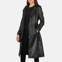 Fixon Hooded Black Trench Coat For Stylish Women - $310.00