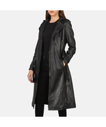 Fixon Hooded Black Trench Coat For Stylish Women - $310.00