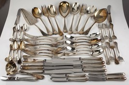 Christofle Perles Silverplate Flatware Set 56 Pieces Nice Set - £3,488.26 GBP