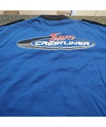 Crestliner Team Mechanics Shirt Fishing Boats Speed Zone Race Gear Butto... - $23.43