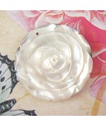Mother of Pearl Flower Focal Bead, Pendant,40mm - £5.11 GBP