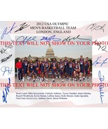 2012 USA OLYMPIC BASKETBALL DREAM TEAM 13 AUTOGRAPHED RP PHOTO LEBRON KO... - £18.07 GBP