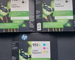 7-PACK HP GENUINE 950XL BLACK &amp; 951XL COLOR INK (RETAIL BOX) OFFICEJET P... - £138.96 GBP