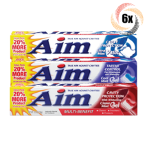 6x Packs AIM Multi Benefit Variety Mint Gel Toothpaste | 5.5oz | Mix &amp; M... - £18.30 GBP