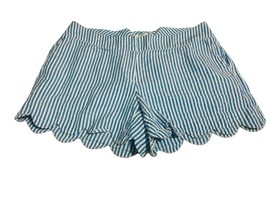 Crown and Ivy Scalloped Blue and White Women Shorts Size 2 Petite - £11.19 GBP