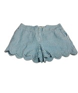 Crown and Ivy Scalloped Blue and White Women Shorts Size 2 Petite - $19.45 CAD