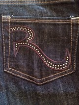 Rock &amp; Republic Women&#39;s Jeans Kasandra Vintage Vinyl Rhinestones Size 2 New! - £23.39 GBP