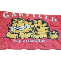 Vintage 1978 Jim Davis Garfield Nap Attack Sac Sleeping Bag Red Faded Worn - $28.85