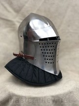 NauticalMart Medieval Greek Roman Visored Barbuta Armor Helmet - £148.75 GBP