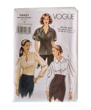 Vogue Blouse Pattern V8421 New E5 Women Sewing 14 - 22 UNCUT - €4,26 EUR