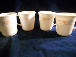 4 Corelle &quot;Apricot Gold&quot; 9 ounce mugs - $4.94