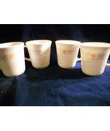 4 Corelle "Apricot Gold" 9 ounce mugs - $4.94