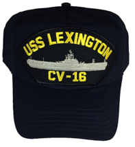 Uss Lexington CV-16 Hat Usn Navy Ship Blue Ghost Essex Class Aircraft Carrier - £18.08 GBP