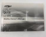 2018 Chevrolet Malibu Owners Manual Handbook OEM M03B29021 - $40.49