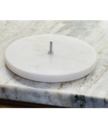 Marble White Base 7 Inches (Missing Part ) See Photos Attached - $58.24 CAD