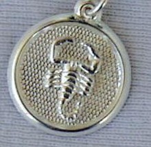 Scorpio round pendant   - $25.00