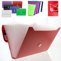 1 File Organizer Accordion File Folder 13 Pockets Multi-Color Plastic St... - $28.99