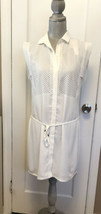 Trina Turk Shirt Dress Dress Sz 4 Nwt White Lined Polyester - £71.12 GBP