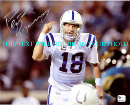 Peyton Manning Autographed Auto 8x10 Rp Photo Indianapolis Colts Incredible Qb - £13.58 GBP