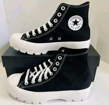 Converse Chuck Taylor All Star Lugged High Shoes Sneakers Women&#39;s Sz 9.5 Black - £43.38 GBP