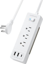 1875W Power Strip Ultra Flat Plug Extension Cord with USB C Ports Surge ... - £40.57 GBP