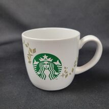 Starbucks Cup Mug 14oz White Gold Silver Holiday Collection Shared Momen... - $11.28
