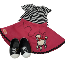 OG Doll Poodle Skirt with Top &amp; Saddle Oxfords Pink/Black for 18 in Doll - $712.51 MXN