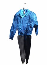 Vintage One Piece Schoeller Ski Snow Suit Size 10 Blue Black - $74.00