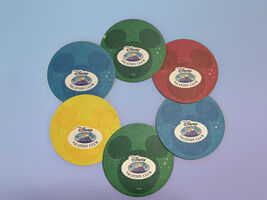 Disney Vacation Club Set of 6 Paper Coasters Classic Logo - $4.99
