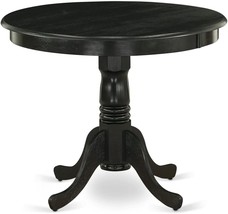 East West Furniture Room Ant-Abk-Tp Modern Kitchen Table Round, Black Finish - £159.86 GBP
