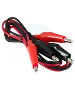 Pair of Dual Red &amp; Black Test Leads with Alligator Clips Jumper Cable - £6.12 GBP