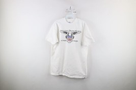 Vintage 90s Mens XL Spell Out Operation Desert Storm Military T-Shirt White USA - $44.50