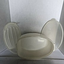 Vintage Tupperware 3 Pc Flavor Savor Roast Turkey Chicken Ham Keeper #487 As Is - £12.64 GBP