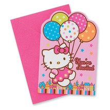 Hello Kitty Balloon Dreams Save The Date Invitations Birthday Party 8 Per Pack - £4.05 GBP