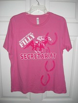 Size Large Secretariat - &quot;Meadow Stable Filly&quot; Pink T- Shirt - Mint - £19.64 GBP