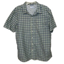 Columbia Green Plaid Check Omni-Shade Button Down Shirt Mens Size XL Out... - £14.16 GBP