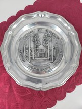 Wilton Pewter Platter Made in USA  Board of Patrons Edison Community Col... - $11.41