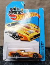 2013 Hot Wheels &#39;76 Greenwood Corvette #208 HW city Yellow 1:64 - £2.17 GBP