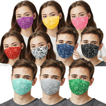 Unisex Reusable Washable Breathable Fashion Paisley 10 PACK Face Masks 1... - $15.83