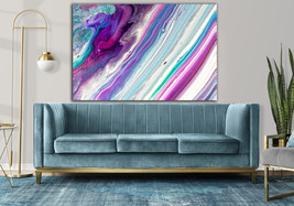 Pink blue marble Colorful wall art Pink marble Abstract colorful Marble wall art - £53.55 GBP