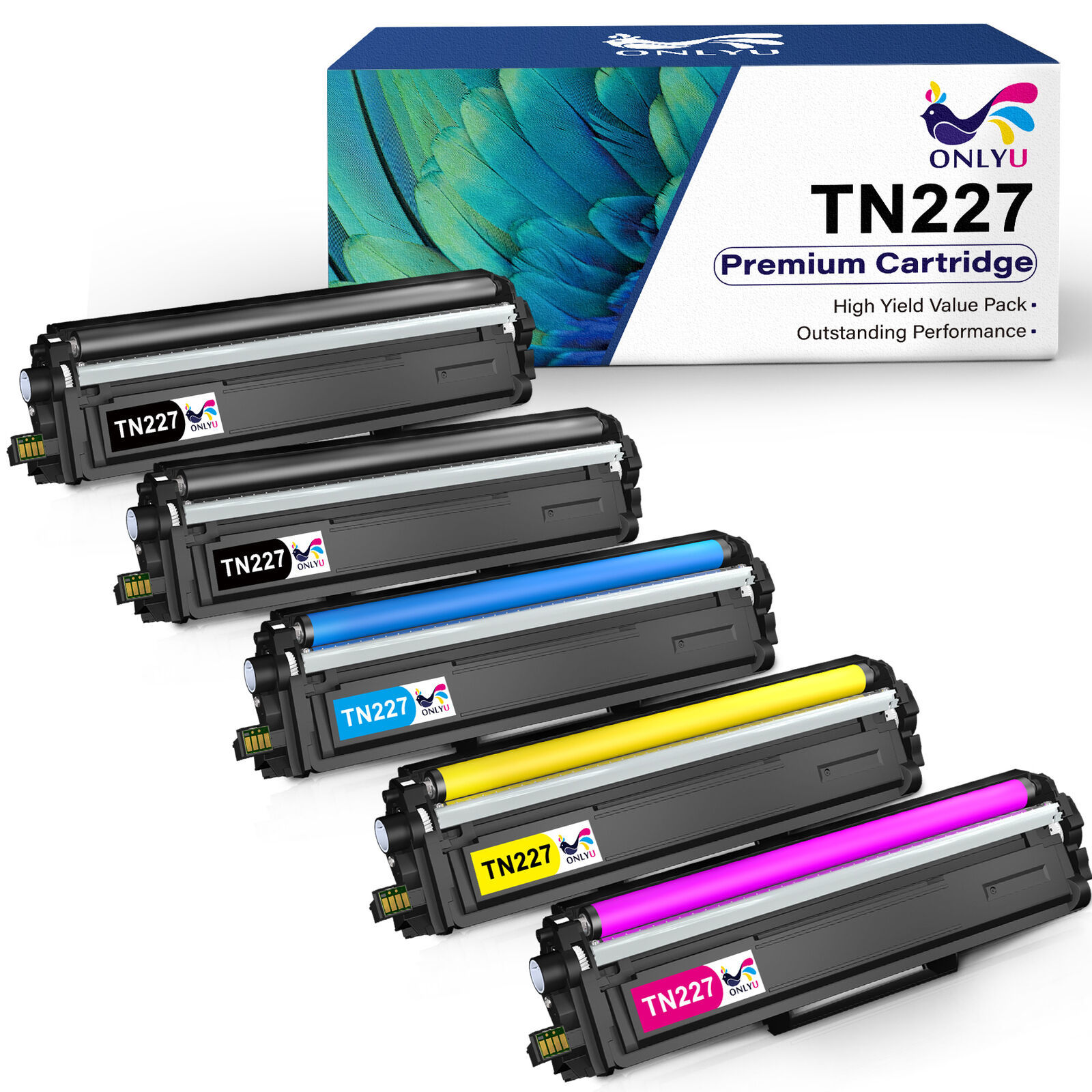 5Pcs Tn227 Tn223 Toner For Brother Mfc-L3770Cdw Hl-L3270Cdw L3210Cw Mfc-L3710Cw