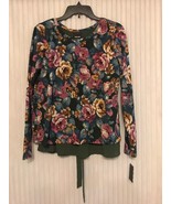 Wallpaper Floral Fleece W/ Now Back Size M Ships N 24h - $32.65