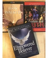 4 DVDs Where Jesus Walked, Pat Robertson Foundations Of Faith Empowered ... - $5.69