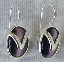 Purple with silver earrings - $24.00