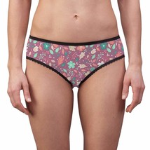 Flowers with Love Valentine&#39;s Day Red Violet Women&#39;s Briefs - £30.21 GBP