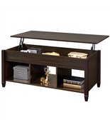 Lift Top Coffee Table Hidden Compartment Storage Open Shelf Living Room ... - £172.61 GBP