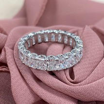 Completo Eternity Wedding Band Splendente Taglio Lab Cresciuta Diamante 14k Oro - $3,013.99+