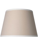 Hampton Bay Round Shade, Beige with White Trim, 11x15x10.5 - $14.85